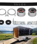 Heavy Duty Trailer Ramp Door Spring Kit TSAP780 For 7Ft Enclosed Cargo Trailers, 80 Lb Torsion Spring Assembly With Cable Drums