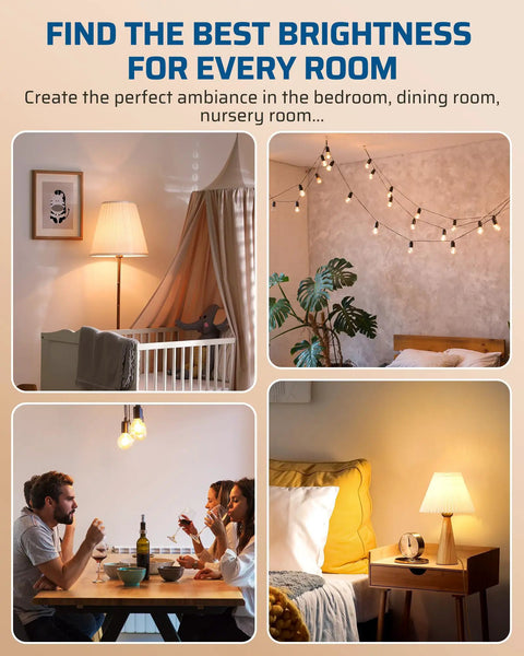 Room settings showcasing Plug In Lamp Dimmer Switch With Full Range Dimming And Smooth Slider No Fuss Works With Dimmable LED CFL and Incandescent Bulbs 6.6 Ft Extension Cord Black 2 Pack.