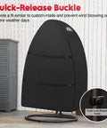 Outdoor Egg Chair Cover For Single Seat Hanging Egg Chair Waterproof 600D Heavy Duty Patio Wicker Swing Chair Cover in use