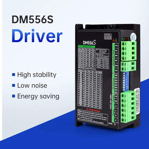 DM556S Stepper Motor Driver And EBX1605 CNC Linear Stage Actuator With Dual Optical Axis Rail And 1605 Ball Screw Nema23 Motor 200mm Travel Built For DIY CNC Projects.