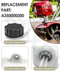 Fuel Tank Kit A350000300 Compatible With Mantis 2 Cycle Engines, includes tank cap, three-hole grommet, and hoses, shown in use