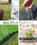 Heavy Duty 6 Inch Landscape Staples 25 Pack, 11 Gauge Galvanized U Shaped Pins For Sod Anchoring Lawn And Garden Stakes