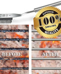 Grill Brush And Scraper With 16.5 Inch Stainless Steel Bristles For Outdoor Grills, heavy duty cleaning before and after results
