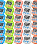 Set Of 30 Multicolor Digital Kitchen Timers With Magnetic Mount Loud Alarm And Big Digits Countdown To 99 Minutes 59 Seconds Lit