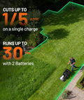 40V Brushless Cordless Lawn Mower With 18 Inch Deck, Lightweight Power For Your Yard, 6 Position Height Adjustment, Dual 5Ah Batteries Included, Quiet, Low Vibration Mowing For Small To Medium Yards on lawn