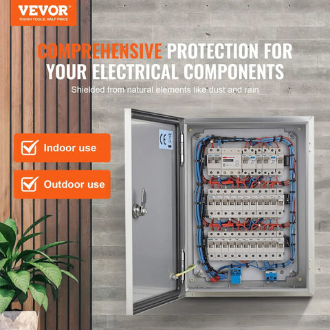 Pro Level 16 By 12 By 8 Inch Genuine 304 Stainless Steel Electrical Enclosure Box Built Like A Tank With Ip65 Weatherproof Shield and electronic components inside.