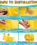 Giant 98 Inch Duck Inflatable Pool Slide With Upgraded PVC Durable Water Slide For Above Ground And Inground Pools Fun For Kids And Adults Summer Backyard Party Supplies installation instructions