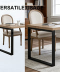 Heavy Duty Steel Table Legs Set Of Two, Rock Solid Black Metal Stand With Adjustable Leveling Feet for a desk, 28 inch tall.