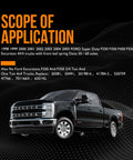 Black Ford Super Duty truck for Beefed Up Outer Axle Knuckle Tube Seal Kit With Inner Seal Snap Ring Needle Bearing And Thrust Washer