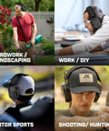 MX Passive Earmuffs For Reliable Noise Reduction 30 SNR 23 NRR Helmet Compatible Durable Ear Protection in various outdoor environments