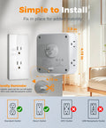 11 In 1 Wall Outlet Extender With 8 Sockets 1 USB C And 2 USB A Ports Surge Protector With Power Switch, shown being installed