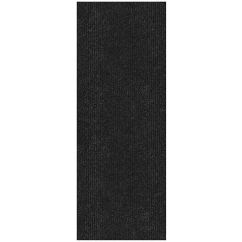Front view of Hallway Runner Rug 2 Foot By 6 Foot Durable Non Slip Mat With Scraper Pile For Indoor And Outdoor Use Ideal For Kitchen Entryway Patio And Garage For High Traffic Areas Black