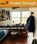 Heavy Duty Magnetic Hooks That Grab Up To 100lbs On Vertical Surfaces With 20lbs On Horizontal Neodymium Strength holding backpack on door