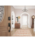Rock Solid Keyless Entry Deadbolt With Built-In Wi-Fi Right For Your Front Door mounted on an elegant wooden door.