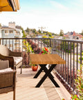 Balcony table with X Shape 16 Inch Metal Bench Legs Set For Coffee Tables And End Tables Beefy Heavy Duty Carbon Steel
