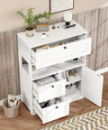 Space Saving Freestanding Bathroom Cabinet With One Door And Three Drawers Modern Floor Storage Organizer for home use