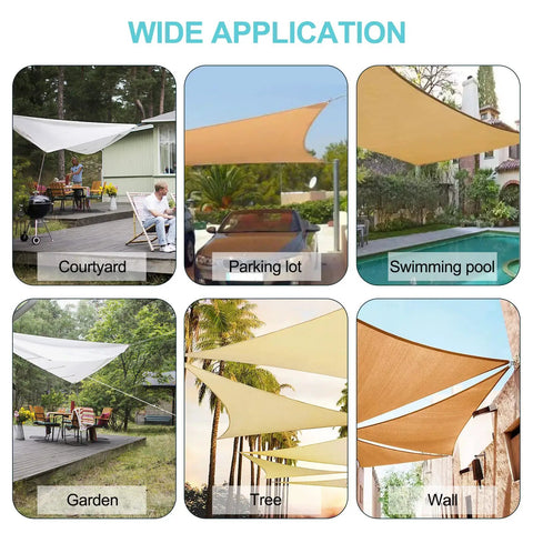 Heavy Duty Stainless Steel Sun Shade Sail Hardware Kit For Garden Awnings And Shade Sails, Includes Triangle, Square, And Rectangle Fixing Accessories, Rust Resistant, Easy Install For Quick Outdoor Setup