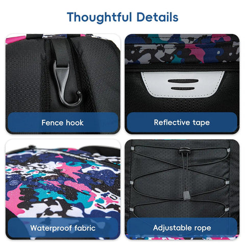 Youth Lacrosse Backpack With Secure Helmet Slot And Separate Shoe Compartment, Waterproof Team Gear Bag For Boys And Girls, Ventilated Mesh Back, Game Day Ready Solid Haul with fence hook, reflective tape, waterproof fabric, adjustable rope.