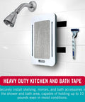 Heavy Duty Moisture Resistant Mounting Tape White 10 Foot Roll Ultra Strong Peel And Stick Adhesive for secure shower storage.