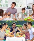 Rock Solid Double Wall Insulated Tumblers 19 Oz Set Of 8 Stackable Stainless Steel Cups with families at home and outdoors.