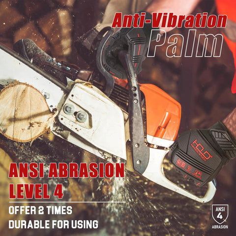 Anti Vibration Work Gloves With Grip And SBR Palm Padding for real relief from tool vibration TPR impact protection