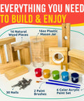 Candy Dispenser Woodworking Kit For Kids A Hands On STEM Building Project With FSC Certified Wood Paints And Tools Includes DIY Gumball Machine Craft shown with components