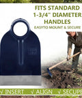 Grub Hoe Head 1.6 Lb Heavy Duty Garden Tool With Four And A Half Inch Blade Width And One And Three Quarter Inch Hole For Tough Soil