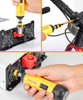Torque Screwdriver Kit With 39 Bit Set Adjustable 10 to 70 In Lb Range Quarter Inch Quick Release Drive Pro Grade Precision Plus Or Minus Six Percent Accuracy Great For Scope Mounts Bike Maintenance Electronics And DIY used on bike and electronics fasteners