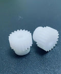 0.7 Module 17 Tooth Spur Gear Set With Step Profile Plastic 5mm Bore 13.3mm Diameter 12mm Thick Straight Teeth For Precise Power Transmission In DIY Builds Handy Hobbyist Projects Steering Hardware And Compact Mechanical Gear Systems