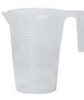 Tall Form 1000mL Polypropylene Graduated Pitcher With 10mL Increments, Chemical Resistant And Heat Safe To 121 C, Spill Free Pouring, Durable Shatterproof Lab Grade Measuring Pitcher For Lab, Kitchen And Industrial Use, side view