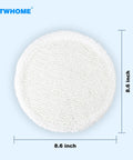 8.6 inch replacement soft mop pad for SpinWave 2039 series hard floor cleaner, round white pad with soft touch texture.
