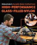 Precision Rolling Cut Guide For Right Blade Circular Saws transforms your Sidewinder into a sturdy setup with glass-filled nylon.