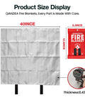Product size display of 4 Pack 40 By 40 Fire Blanket For Kitchen And Home Must-Have Emergency Gear Fiberglass Suppression Blanket For Grease Fires