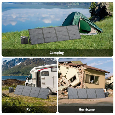 High Efficiency 220W 40V Monocrystalline Foldable Solar Panel for Camping RV and Off Grid Fishing IP67 Waterproof Durable Charger