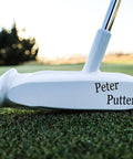 Pro Grade Premium Aluminum Head Putter With Chrome Stepless Shaft Stiff Graphite Build Ergonomic Rubber Grip White Finish
