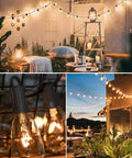 ST35 Edison Clear Bulbs 5W 120V Replacement For C7 E12 Screw Bases Indoor Outdoor Patio String Lights create warm glow