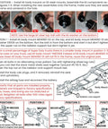 Ford F250 F350 Super Duty Body Mount Bushing Kit For 2008 To 2016 2WD 4WD Polyurethane Cab Mounts With Steel Sleeves And Hardware In Red Tough Finish install diagram