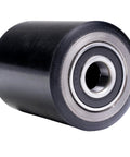 Beefy Heavy Duty Pallet Jack Wheels Set 2 Pcs, 3 By 3.75 Inches, 20mm Bore, Poly Tread on Steel, Black Finish, Grade A Bearings