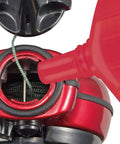 Close-up of Ultra Fine Red Snap Line Chalk 6 Lb Pro Grade Material With Fade Resistant Formula Easy Fill Nozzle and Bottle