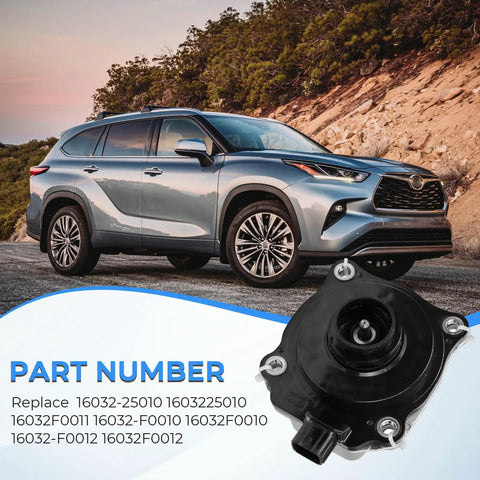 High Performance Coolant Electric Water Pump For Toyota RAV4 Camry Avalon Sienna Venza Lexus ES300H, mounted on the side.