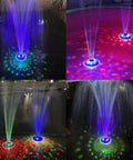 Floating Pool Fountain With LED Underwater Lights And Outdoor Powered Pump 2 Mode Sprinkler Waterfall For Inground And Above Ground Pools And Ponds Blue Light Show 1 Pc.