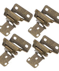 Four Pack Self Closing Cabinet Door Hinges With No Slam Soft Close For Iron Corner Cabinet Doors, rust-resistant bronze finish.
