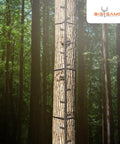 20 Foot Quick Stick Climbing Sticks Tree Stand Hunting Gear System For Mobile Deer Hunters Fast And Easy Portable Setup Durable Steel Construction For Climbers And Shooters attached to tree