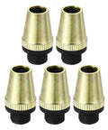 Gold Tone Metal Cable Glands Strain Relief Cord Connectors, 5 Pack, for Wiring, fits wires up to 6.5mm, easy install