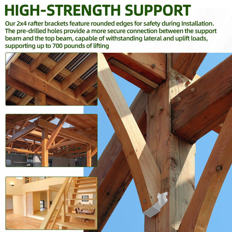 30 Pack 2x4 Joist Hangers And Rafter Brackets Built From 20 Gauge Carbon Steel With Hot Dip Galvanized Finish For Rust Resistance