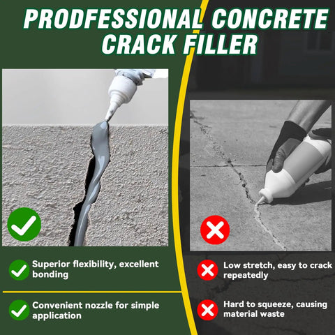 Straight Up Tough Self Leveling Concrete Crack Filler And Cement Joint Sealant for Driveways Patios Sidewalks - applying sealant to concrete crack