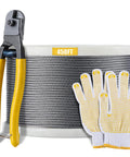 1/8 Inch 450 Ft Stainless Steel Cable With Cutter For Deck Railing And Balustrades, Marine Grade T316 7x7 Wire Rope