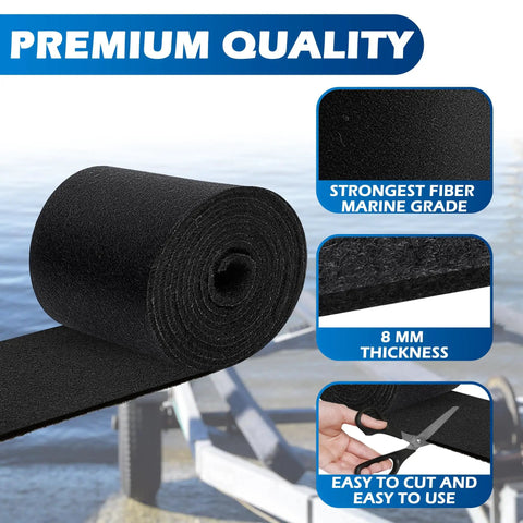 Ultra Thick 25oz Heavy Duty Boat Trailer Bunk Carpet roll, 8mm thickness, waterproof marine-grade material