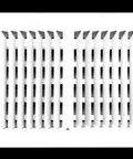 20 Inch By 6 Inch 2 Way Vertical Air Supply Grille Vent Cover Diffuser With Flat Stamped Face White Finish Heavy Duty Steel Build