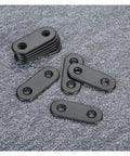 10 Piece Stainless Steel Straight Bracket Set For DIY Fixes At Home Across Projects on textured surface